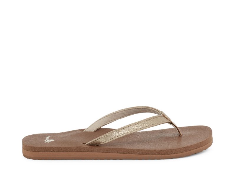 Sandale Sanuk Yoga Joy Shimmer Metallic Femme - Marron LIRMPT239